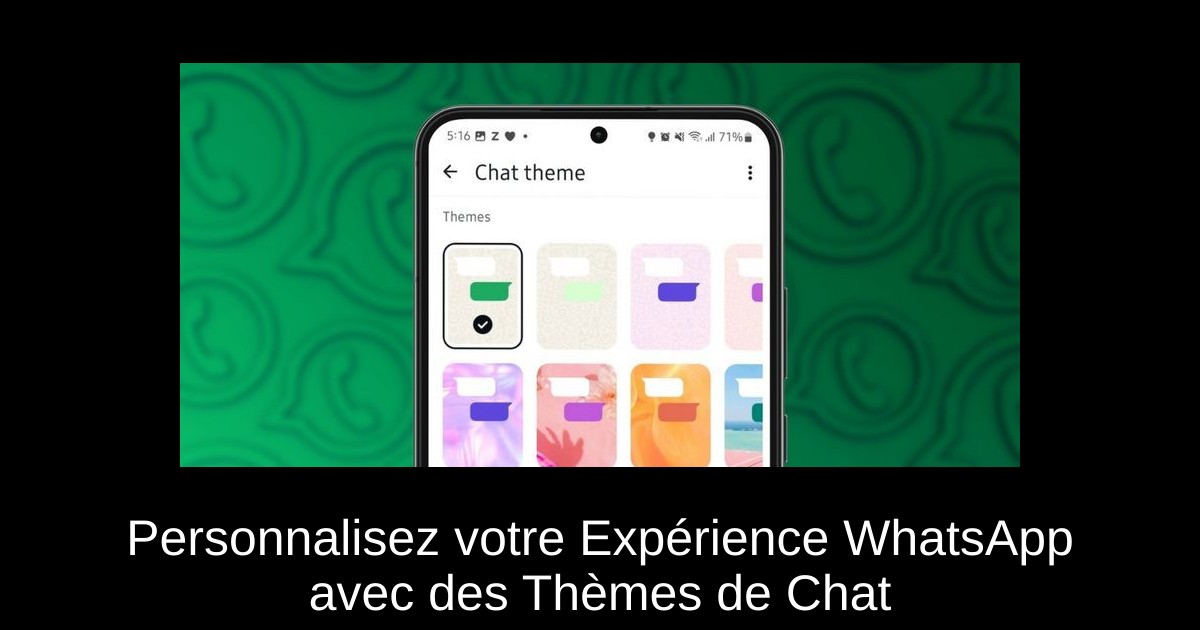 Personnalisez votre Expérience WhatsApp avec des Thèmes de Chat