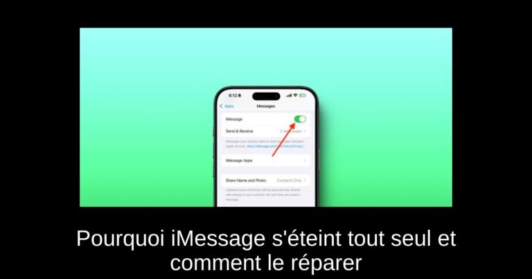 Pourquoi iMessage s'éteint tout seul et comment le réparer