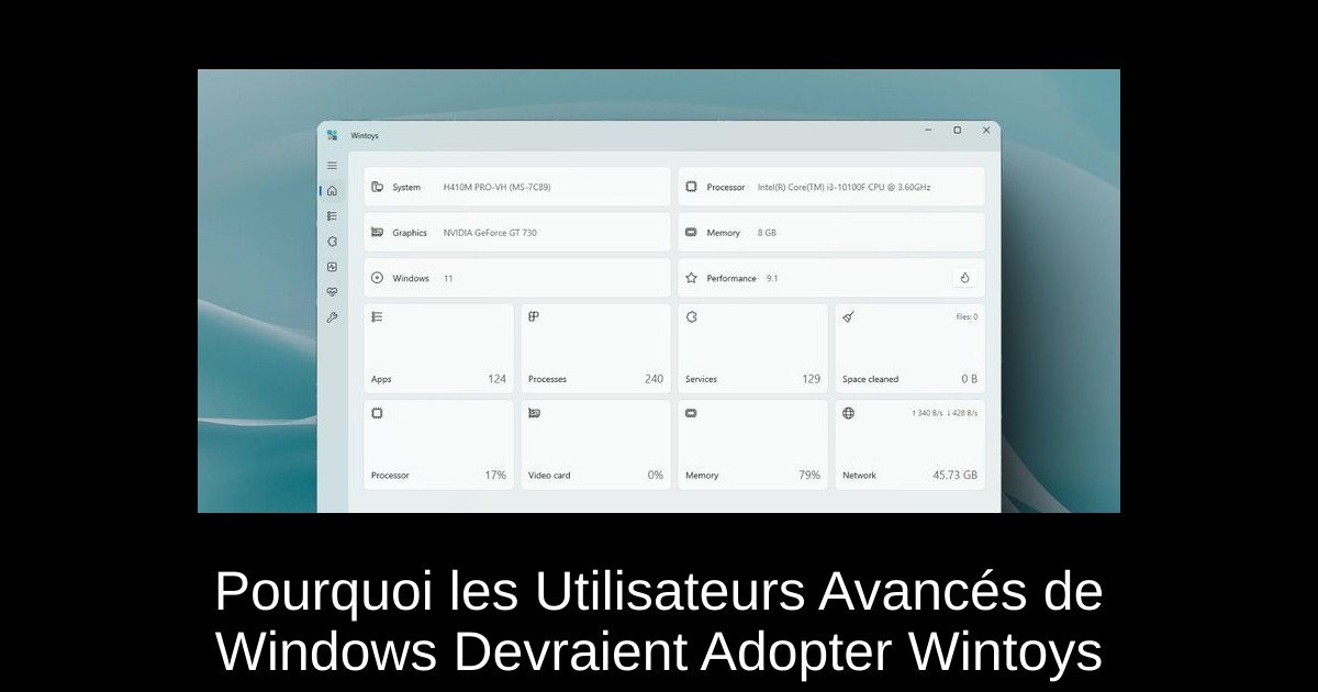 Pourquoi les Utilisateurs Avancés de Windows Devraient Adopter Wintoys
