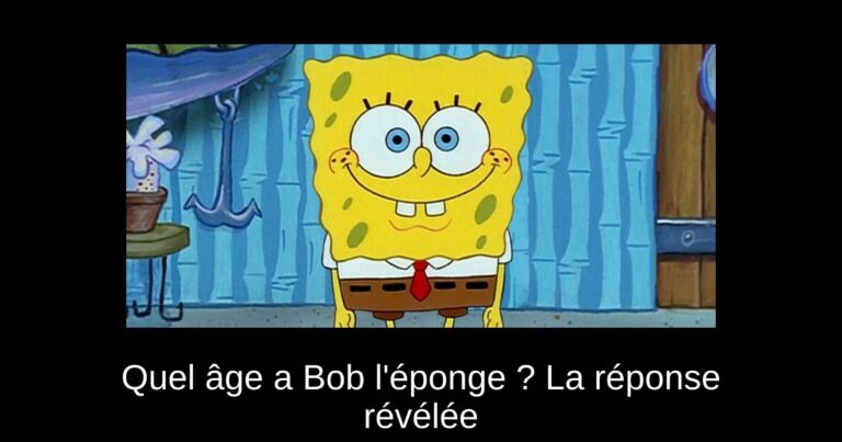 Quel âge a Bob l'éponge ? La réponse révélée