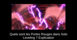 Quels sont les Portes Rouges dans Solo Leveling ? Explication