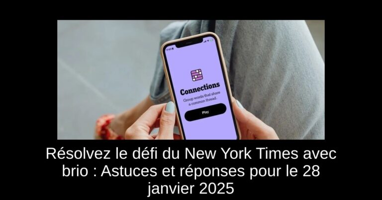 Résolvez le défi du New York Times avec brio : Astuces et réponses pour le 28 janvier 2025