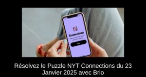 Résolvez le Puzzle NYT Connections du 23 Janvier 2025 avec Brio