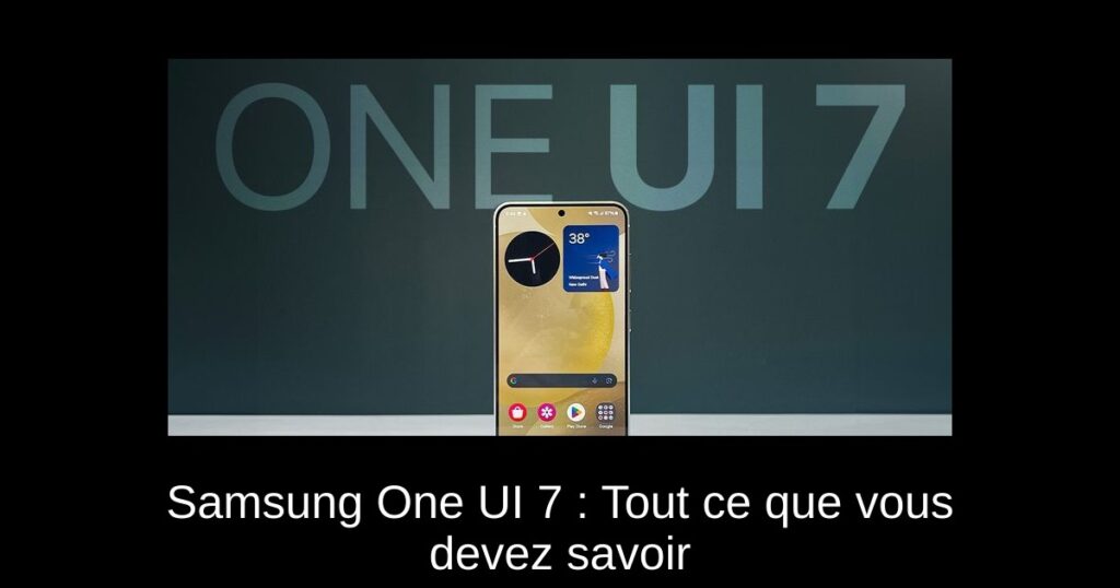 Samsung One UI 7 : Tout ce que vous devez savoir