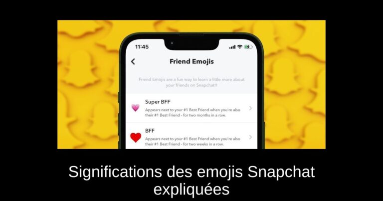 Significations des emojis Snapchat expliquées