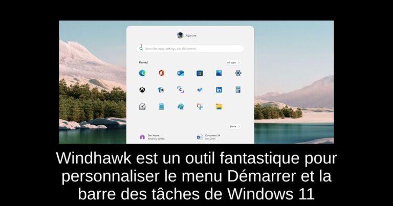Windhawk est un outil fantastique pour personnaliser le menu Démarrer et la barre des tâches de Windows 11