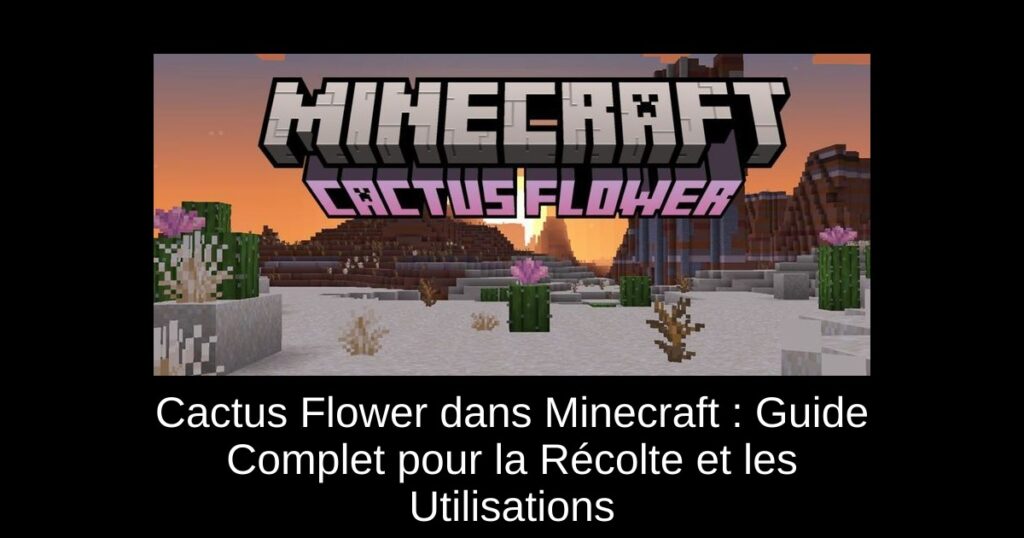 Cactus Flower dans Minecraft : Guide Complet pour la Récolte et les Utilisations