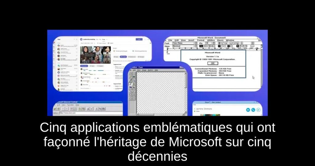 Cinq applications emblématiques qui ont façonné l&rsquo;héritage de Microsoft sur cinq décennies
