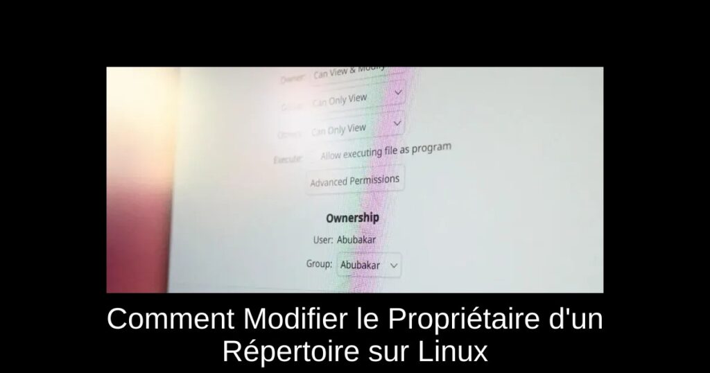 Comment Modifier le Propriétaire d&rsquo;un Répertoire sur Linux