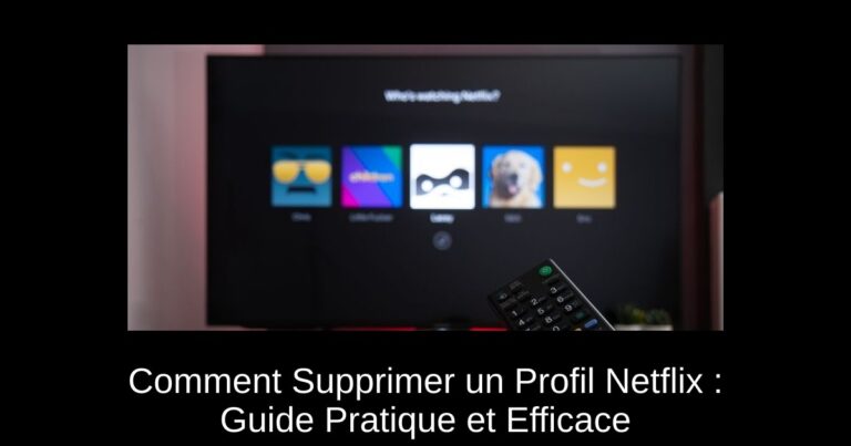 Comment Supprimer un Profil Netflix : Guide Pratique et Efficace