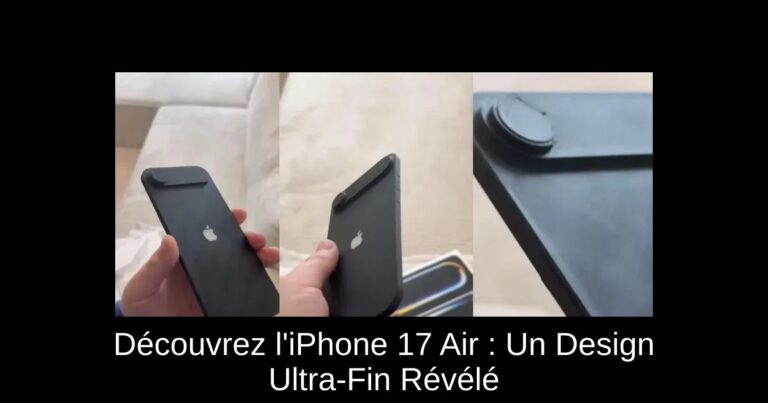Découvrez l'iPhone 17 Air : Un Design Ultra-Fin Révélé