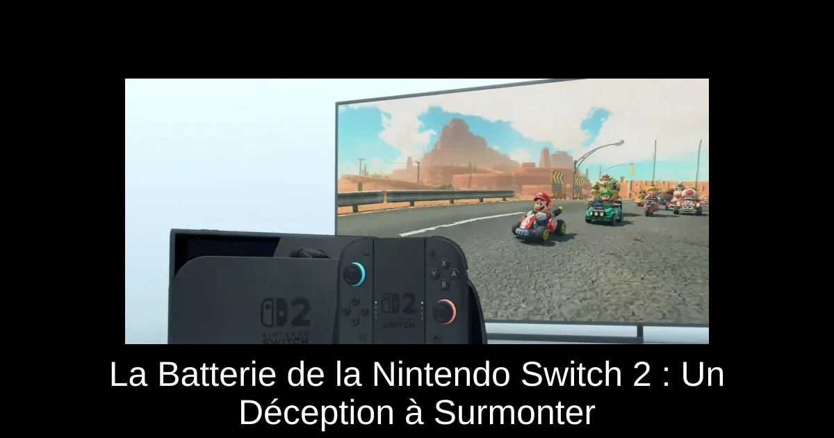 La Batterie de la Nintendo Switch 2 : Un Déception à Surmonter