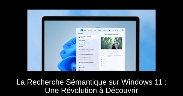 La Recherche Sémantique sur Windows 11 : Une Révolution à Découvrir