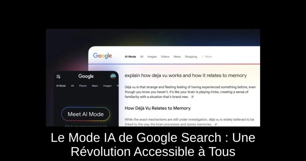 Le Mode IA de Google Search : Une Révolution Accessible à Tous