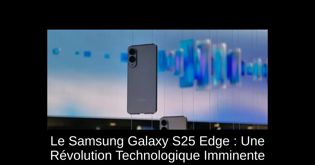 Le Samsung Galaxy S25 Edge : Une Révolution Technologique Imminente