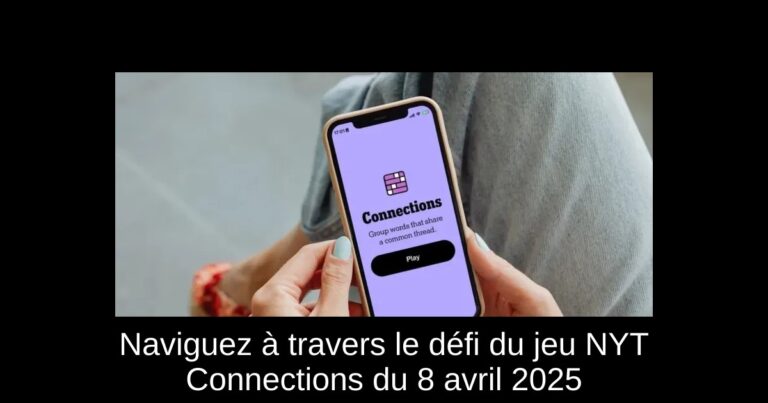 Naviguez à travers le défi du jeu NYT Connections du 8 avril 2025
