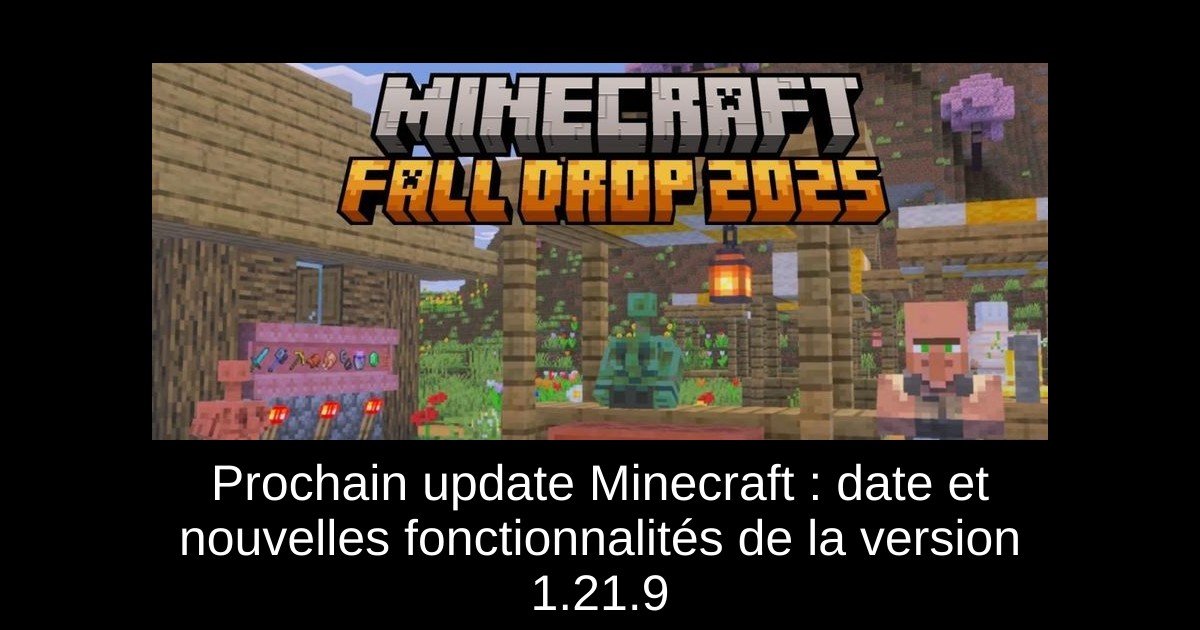 Prochain update Minecraft : date et nouvelles fonctionnalités de la version 1.21.9