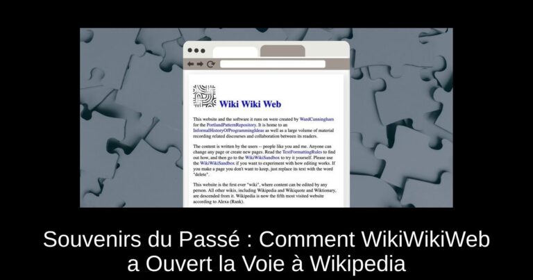 Souvenirs du Passé : Comment WikiWikiWeb a Ouvert la Voie à Wikipedia