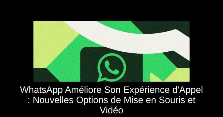 WhatsApp Améliore Son Expérience d'Appel : Nouvelles Options de Mise en Souris et Vidéo