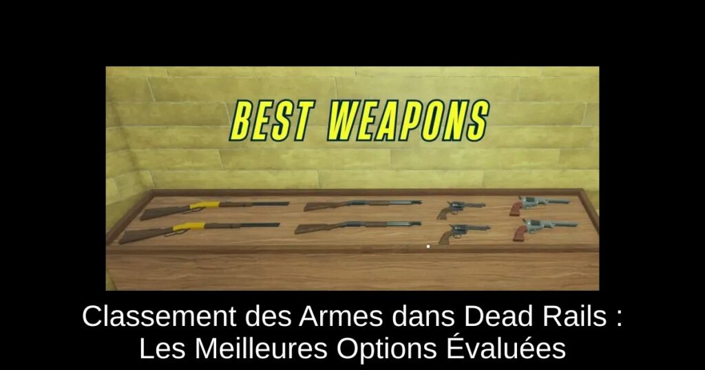 Classement des Armes dans Dead Rails : Les Meilleures Options Évaluées