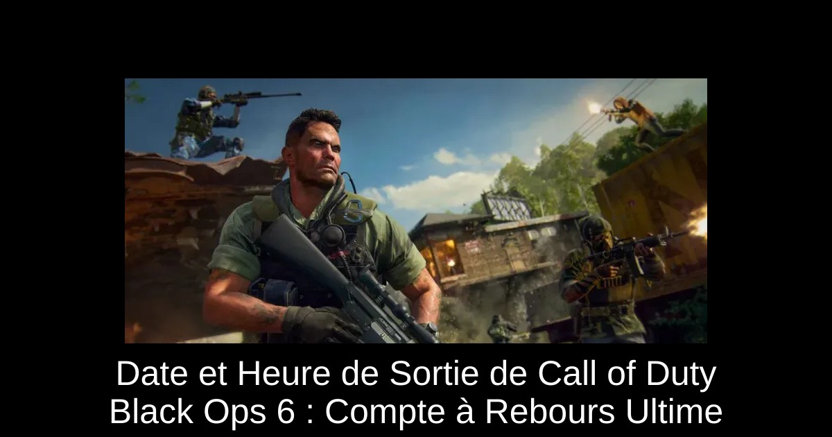 Date et Heure de Sortie de Call of Duty Black Ops 6 : Compte à Rebours Ultime