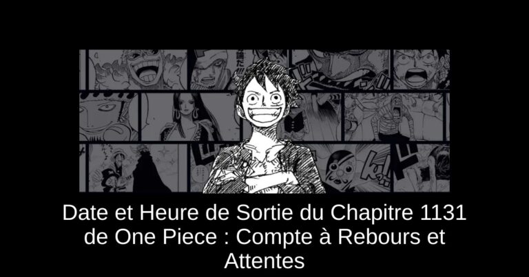 Date et Heure de Sortie du Chapitre 1131 de One Piece : Compte à Rebours et Attentes