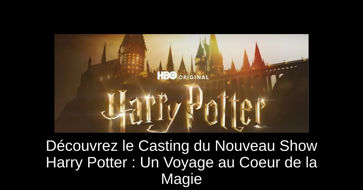Découvrez le Casting du Nouveau Show Harry Potter : Un Voyage au Coeur de la Magie