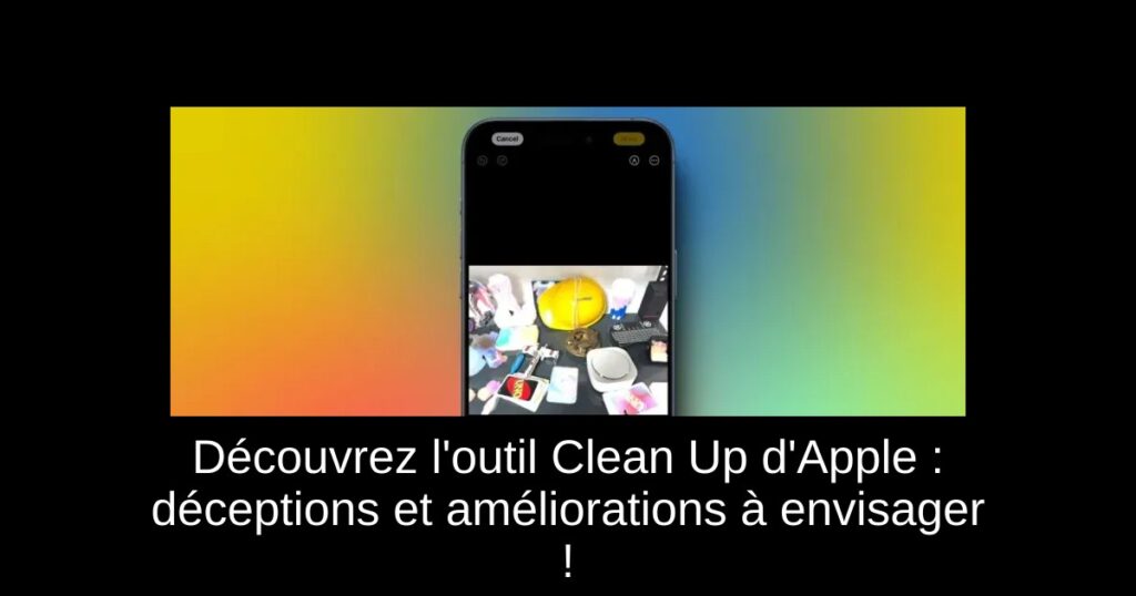 Découvrez l’outil Clean Up d’Apple : déceptions et améliorations à envisager !