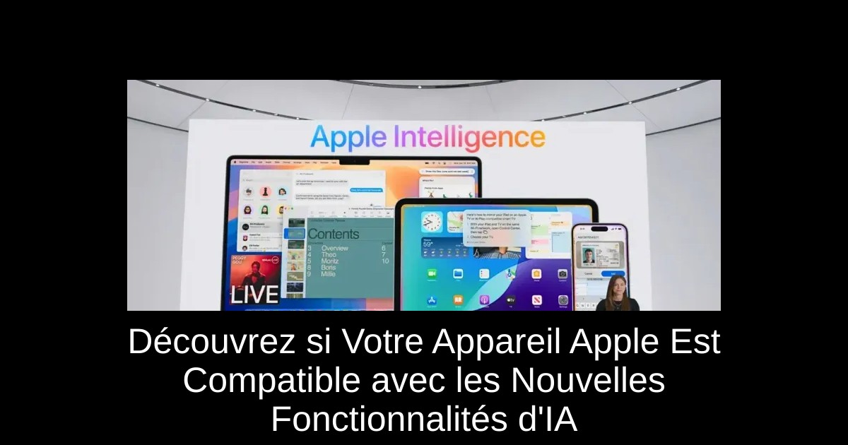 Découvrez si Votre Appareil Apple Est Compatible avec les Nouvelles Fonctionnalités d'IA