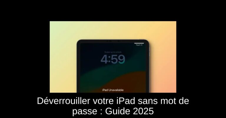 Déverrouiller votre iPad sans mot de passe : Guide 2025