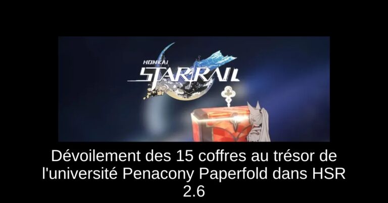 Dévoilement des 15 coffres au trésor de l'université Penacony Paperfold dans HSR 2.6