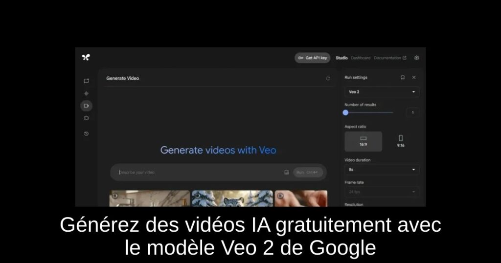 Générez des vidéos IA gratuitement avec le modèle Veo 2 de Google
