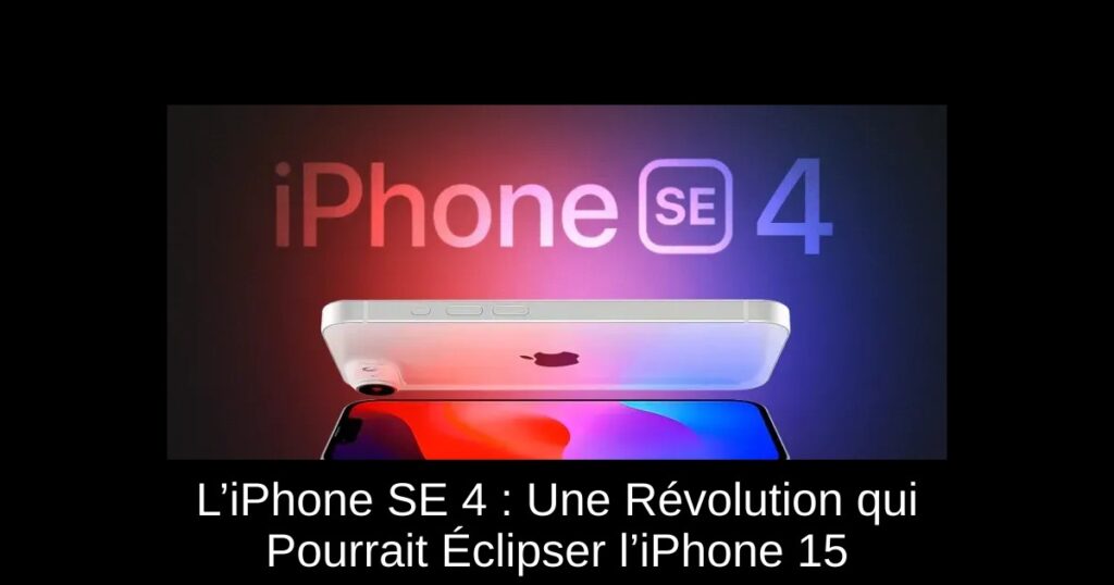 L’iPhone SE 4 : Une Révolution qui Pourrait Éclipser l’iPhone 15