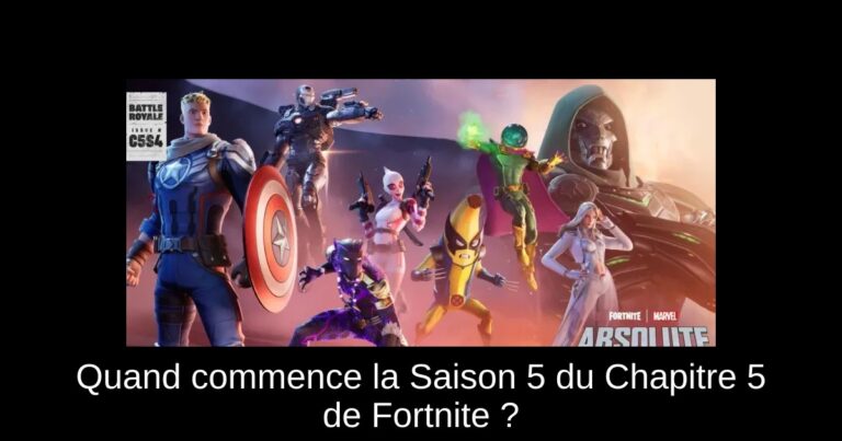 Quand commence la Saison 5 du Chapitre 5 de Fortnite ?