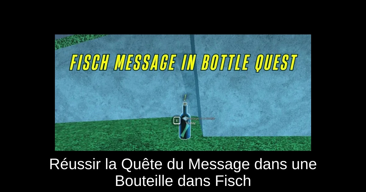 Réussir la Quête du Message dans une Bouteille dans Fisch