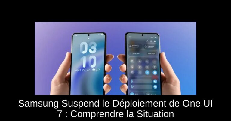 Samsung Suspend le Déploiement de One UI 7 : Comprendre la Situation