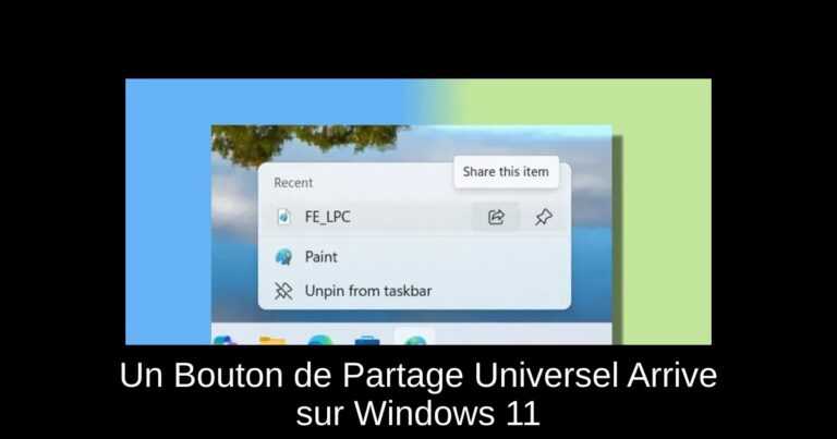 Un Bouton de Partage Universel Arrive sur Windows 11