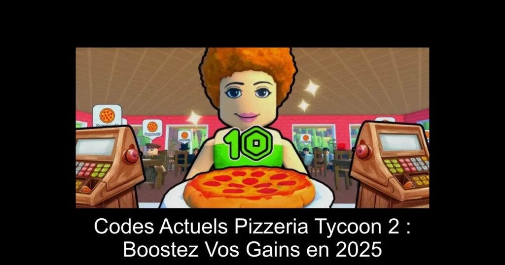 Codes Actuels Pizzeria Tycoon 2 : Boostez Vos Gains en 2025