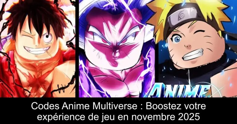 Codes Anime Multiverse : Boostez votre expérience de jeu en novembre 2025
