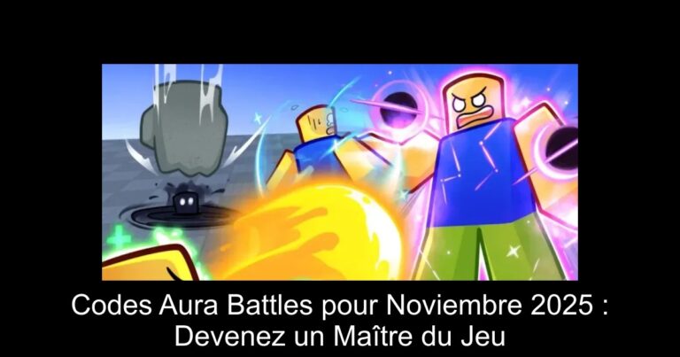 Codes Aura Battles pour Noviembre 2025 : Devenez un Maître du Jeu