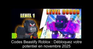 Codes Beastify Roblox : Débloquez votre potentiel en novembre 2025
