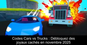 Codes Cars vs Trucks : Débloquez des joyaux cachés en novembre 2025