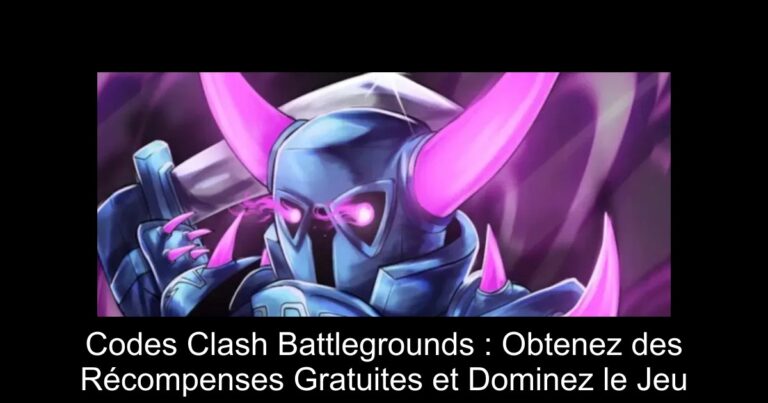 Codes Clash Battlegrounds : Obtenez des Récompenses Gratuites et Dominez le Jeu