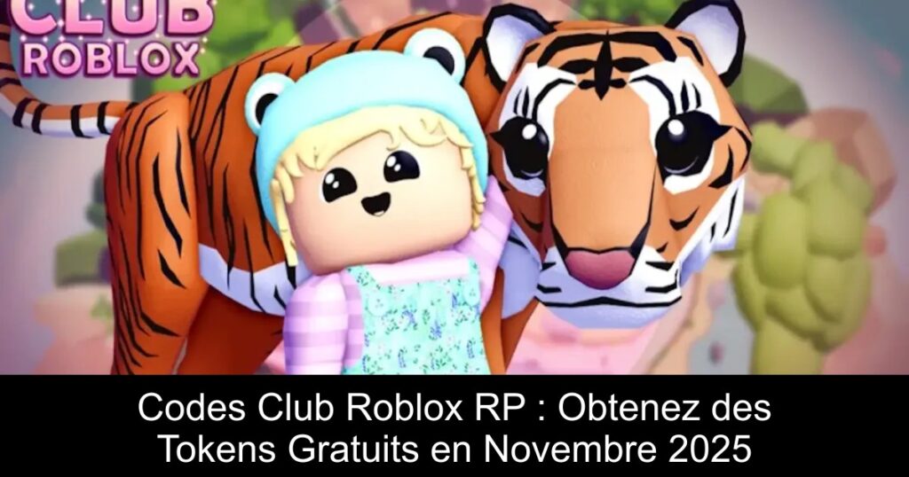 Codes Club Roblox RP : Obtenez des Tokens Gratuits en Novembre 2025