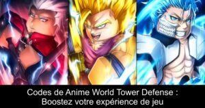 Codes de Anime World Tower Defense : Boostez votre expérience de jeu