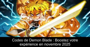 Codes de Demon Blade : Boostez votre expérience en novembre 2025