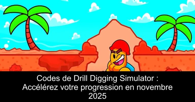Codes de Drill Digging Simulator : Accélérez votre progression en novembre 2025