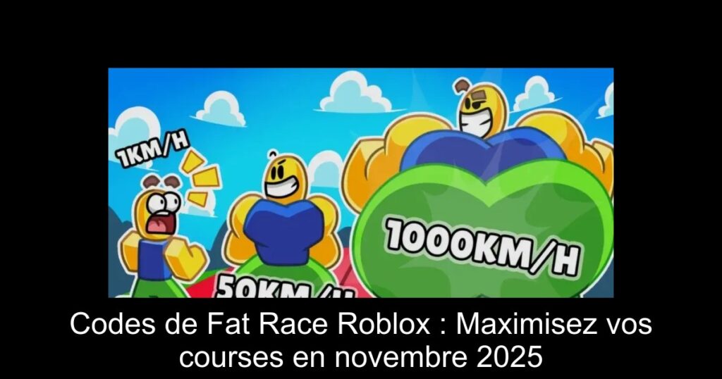 Codes de Fat Race Roblox : Maximisez vos courses en novembre 2025