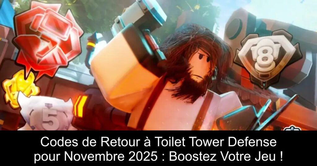 Codes de Retour à Toilet Tower Defense pour Novembre 2025 : Boostez Votre Jeu !