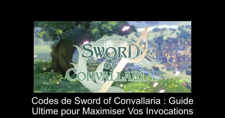 Codes de Sword of Convallaria : Guide Ultime pour Maximiser Vos Invocations